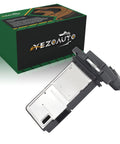 Mass Air Flow Sensor MAF Meter For Acura And Honda Vehicles Drop In OEM Quality MAF Sensor Compatible With ILX MDX RDX RL RLX TL TSX ZDX Accord Civic Odyssey Pilot Crosstour Fit Insight CRZ Ridgeline, shown with packaging and close-up of the sensor part.