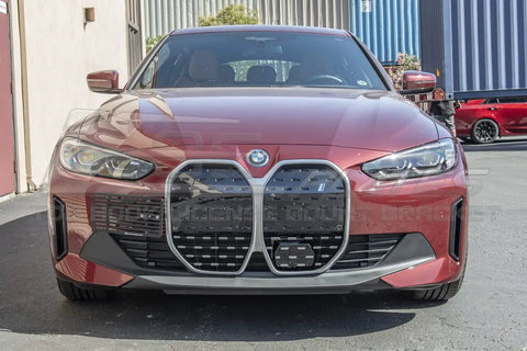 BMW G26 I4 Front Bumper License Plate Relocator Tow Hook Mount Bracket Version 2 Easy Install in anodized finish
