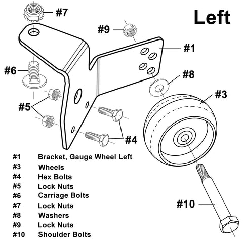 42 Inch Deck Gauge Wheel Bracket Kit Fits Husqvarna Ariens AYP Poulan Pro Craftsman 532181040 525509501 YTH22V42 YTH2042 YTH18542 GWN42B Lawn Mowers And Tractors