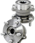 2 Pcs Rear Wheel Bearing Hub Assembly 512518 Compatible With Impreza 2012 To 2021 Forester 2014 To 2018 Crosstrek 2016 To 2021 And XV Crosstrek 2013 To 2015 5 Lug Durable Replacement For Smooth Ride And Easy Install Ready To Roll, showing two assemblies with 5-lug pattern and 4-bolt flange
