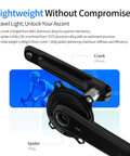 Ride-Ready Road Bike Power Meter Crankset, 680g, 170mm Crank Arm, 6061 Aluminum, Dual Sensor Fusion, Bluetooth Compatible