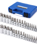 All-In-One Hex Socket Master Set 33 Piece With 1/4 3/8 1/2 Inch Drive Sockets SAE And Metric Allen Bits 2mm To 19mm tool kit
