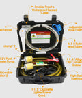 Portable 12V Fuel Transfer Pump Kit With 30 GPH Flow For Cars Boats And Heavy Equipment in carrying case
