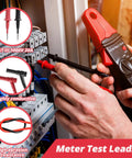 Universal Digital Multimeter Test Leads CAT III 1000V 20A Replacement Probes For High Voltage Checks in use
