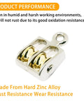 Four Pack 1.42 Inch Double Pulley Block Set For Lifting with zinc alloy, rust-resistant features