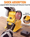 Grab A Snappy Lightweight Cordless Bench Grinder Constructed To Run On Your Favorite DeWalt 20V Battery Packs For Blazing Fast Metal Prep And Sharp Edge Work Anywhere with shockproof silicone foot pads.