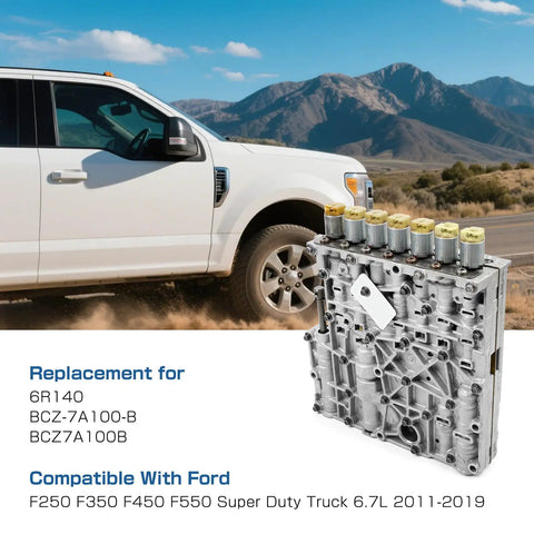 Transmission Valve Body For Ford F Series Super Duty Trucks 6 7L 2011 2019 Replacement For 6R140 BCZ 7A100 B BCZ7A100B displayed
