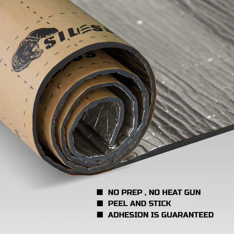 Keep Your Whip Cool And Quiet With 36 Square Feet Of Closed Cell Polyethylene Foam Sheets showing rolled material with adhesive backing.
