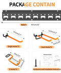Garden Tool Organizer Wall Mount For Garage Storage And Yard Hanger With Adjustable Pegboard Hooks Shed Rack contents