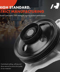 Top Shelf Engine Water Pump Straight Bolt Up Swap For Toyota Rav4 2016 2018 And Lexus NX300H 2015 2021 2.5L L4 close-up view with black steel impeller.
