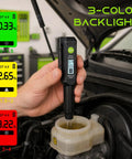 Hella Accurate Brake Fluid Tester Pen With Built In Alarm Warning For Quick Water Content Checks On Dot3 Dot4 Dot5.1 hydraulic systems in use.