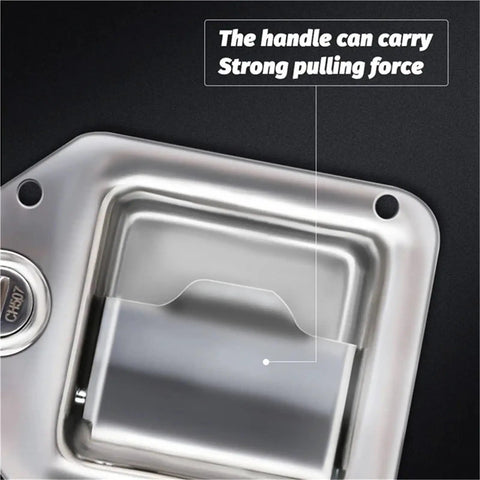 Heavy Duty Tool Box Latch And Trailer Toolbox Handle With Secure Lock Set Of 3 Rock Solid Four Inch By Three Inch Paddle Locks Comes With Two Keys And Rivets For Rigging