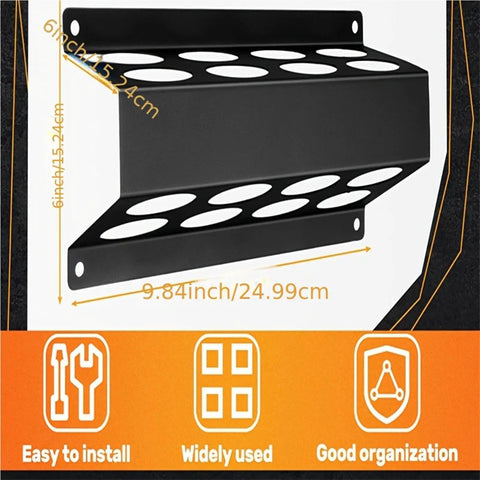 Tig Rod Organizer Wall Mount Welding Rack For Home Shop Iron Storage Shelf With Efficient Slot System 26x18x18cm