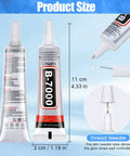 Clear Rhinestone Glue for Jewelry and Crafts, Go-To, Semi Fluid High Viscosity Adhesive, 4x15 ml size, tube with needle tip