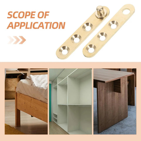 Copper Pivot Door Hinges With Wide Rotation Angle application in beds, cabinets, and tables