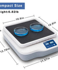 Image of Digital Orbital Shaker With Adjustable Speed From 40 To 200 RPM And 2 Kg Capacity showing platform with petri dishes.