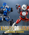Transformers Mirage Classic Class Model Kit With Movie Authentic Details And LED Light Up Eyes And Chest, two figures posing