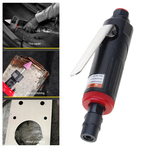 Professional 90 Degree Angled Air Powered Die Grinder delivering badass pneumatic power for tire repair and metal polishing.
