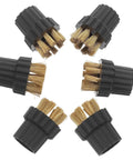 Set Of 6 Steam Cleaner Brush Heads Heavy Duty Copper And Nylon Detail Attachments for scrubbing grime with sturdy bristles.