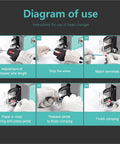Heavy Duty Pneumatic Crimping Pliers For Quick Cold Press Terminals Compact Desktop Mini Crimper diagram showing usage steps.