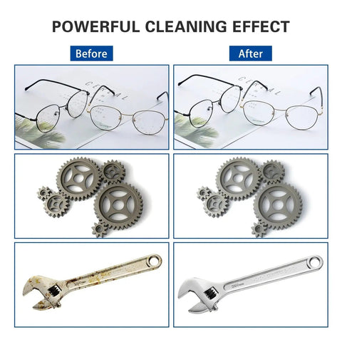 Heated Stainless Steel Ultrasonic Cleaner With Digital Timer And Adjustable Temperature For Pro Deep Cleaning Before and After Cleaning Tools and Glasses