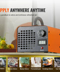 Heavy Duty Commercial Ozone Generator With Adjustable 0 To 120 Minute Timer To Blast Mold Smoke And Pet Odors Straight Up In Cars Homes And Garages Today, showing timer and controls.