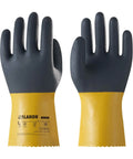Thick PVC Chemical Gloves For Heavy Duty Work Non Slip Grippy Dexterity Acid Alkali And Oil Resistant EN 374 388 Certified
