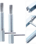 Two Stainless Steel Self Locking Plunger Pins With Durable Spring Rod Quick Release Handle for secure indexing in hardware.