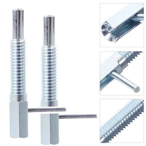Two Stainless Steel Self Locking Plunger Pins With Durable Spring Rod Quick Release Handle for secure indexing in hardware.