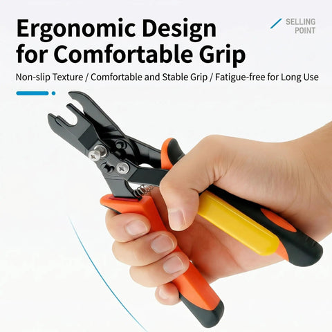 Disconnect Pliers Set For Air Lines, 2-Piece Pneumatic Hose Release Tools handheld showing ergonomic grip design.
