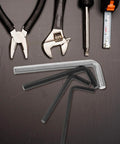 Super Sleek L-Shaped Hex Key Set With Carbon Steel Wrenches For Bike Repair And Motorcycle Maintenance You Gotta Have This Essential Multi Tool Kit, black and silver hex keys