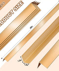 Top Shelf 30 Pieces Aluminum Corner Guards With Sleek Gold Finish Rock Solid Wall Edge Protectors For Doors Cabinets And Baseboards Smooth Molding Trim To Level Up Any Room Fast product size 48 inches long and 1.2 inches thick.