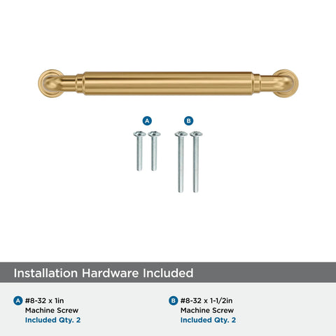 Coble Transitional Champagne Bronze Cabinet Pull 5-5/8 Inch Overall Length With 5-1/16 Inch Center-To-Center Mounting BP37663CZ with screws