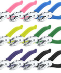12 Piece Handheld Hole Punch Kit With Grip Handles One Quarter Inch Circular Punches For Craft Paper in various colors.
