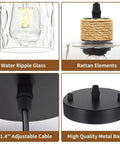 Matte Black Bathroom Pendant Light Fixture With Clear Glass Shade Single Hanging Light For Kitchen Island E26 Base