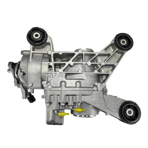 Rear Differential Carrier Assembly for VW Golf R Audi A3 Q2 2017 2020 Quattro 4Motion 4WD Direct Fit Replacement 0CQ525010F 0BR525010Q 0BR525010L Heat Treated Alloy Steel for Smooth Even Torque and Strong Traction. silver AWD rear differential carrier assembly with four mounting bushings