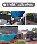 Collage of Garden Shade Mesh Netting With Grommets For Patio Pergola Greenhouse And Chicken Coop, showcasing multi-application use