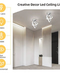 Dope Modern LED Ceiling Light In Chrome Finish With 6000K Daylight Glow installed in a sleek contemporary living room.