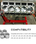 Cylinder Head Alignment Pins Kit, 4 Piece Dowel Pins For Gen 3 4 5 LS LT Engines shown with engine block installed