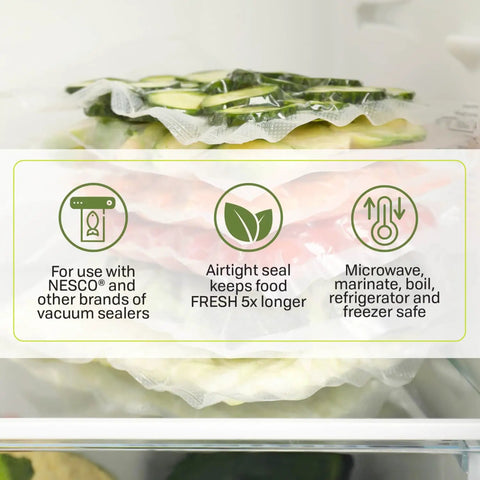 Liquid Friendly Vacuum Sealer Bags For Home Storage That Seal Soups And Sauces Mess Free Leak Proof And Microwave Safe Sous Vide Safe Ideal For Batch Cooking And Freezer To Water Bath Meals sealing fresh vegetables