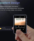 Hand holding Bluetooth 5.3 MP3 Player with Dope HiFi Lossless Sound Portable Music Player featuring 2.4 inch full touchscreen