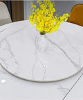 Marble Round Table Lazy Susan Turntable For Dining Room - 12mm Thick Heavy Duty Serving Plate With 360 Degree Smooth Rotation, 120 cm