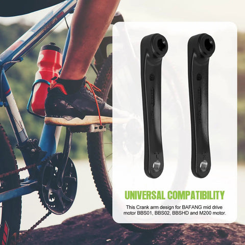 170 Millimeter Diamond Hole Crank Arm For BBS02 HD Mid Drive E Bike Kits Aluminum Alloy Crank Leg beside mountain bike