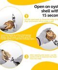 Stainless Steel Handheld Oyster Shucking Kit With Pro Grade Shucker Two Oyster Shucking Knives And Cut Resistant Gloves for safe shucking