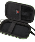 Open Rugged EVA Golf GPS Case For Izzo Swami Max Handheld Unit Case Only Waterproof Shockproof Travel Pouch showing mesh pocket.