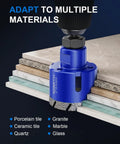 Heavy Duty 2 Pack 5/8 Inch Diamond Hole Saw And Vacuum Brazed Wet Dry Core Bit For Porcelain Tile on multiple materials