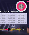 Direct Fit Washer Suspension Rods Replacement dimensions and part numbers displayed.