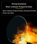 80 Centimeter Double Layer Tempered Glass Lazy Susan Turntable 360 Degree Round Transparent Rotating Tray heat resistant