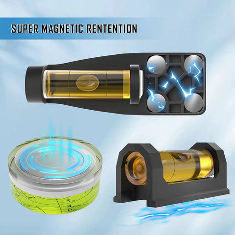 Magnetic Scope Leveling Kit With Bubble Level Tool And 3 Piece Mounting Set For Rifles Turret Level And Action Level Acrylic