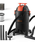 8 Gallon Wet Dry Shop Vacuum With 4.5 Peak HP Portable Grab And Go Power One Button Self Cleaning Dual Filter System 900W